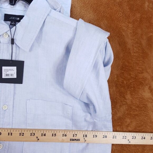 JOES Mens Shirt Small Blue Button Up Casual Pocket 100% Linen COOPER $168 - Picture 8 of 10
